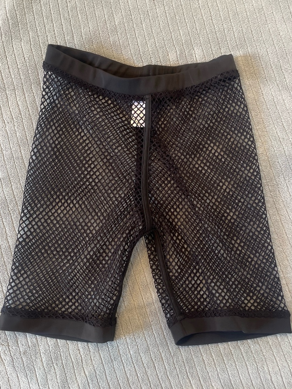 Club Exx Rave Black Fishnet Biker Shorts